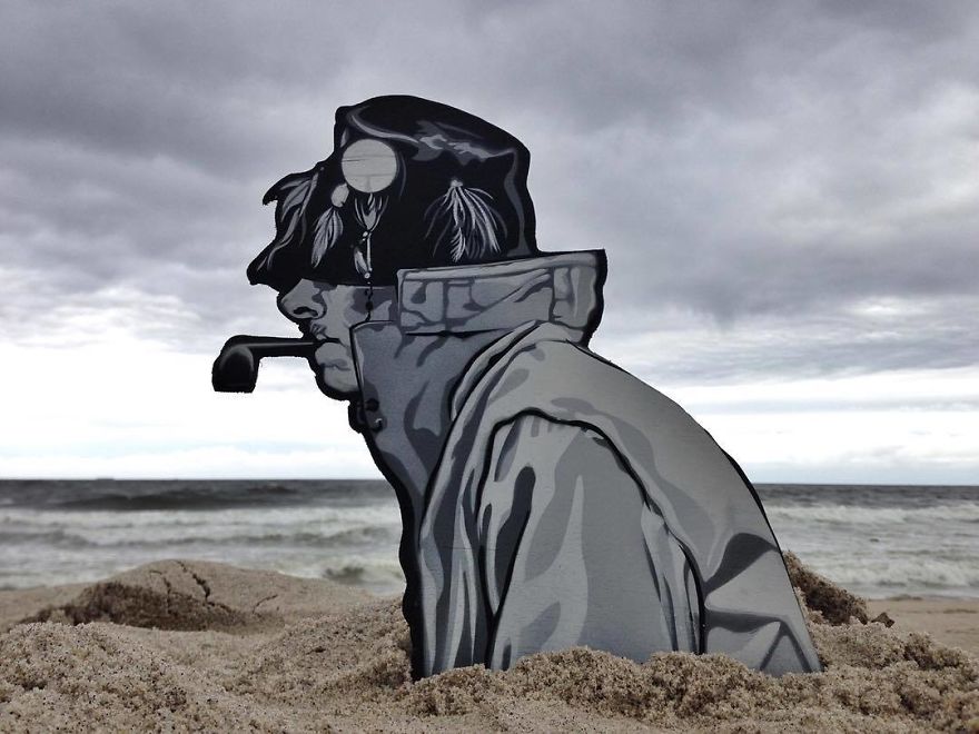 Artist Leaves Tiny Wooden Figures Around The City For People To Find