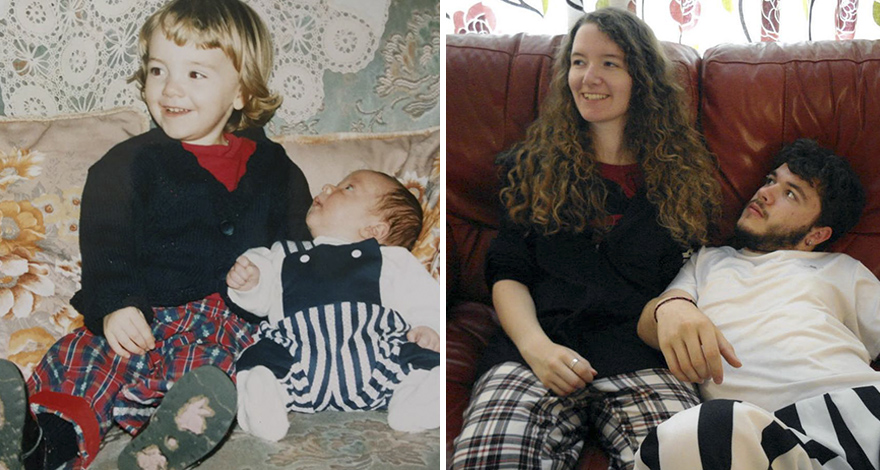 My Brother And I Recreated Our Childhood Photos For Our Parents’ 30th Anniversary My Brother And I Recreated Our Childhood Photos For Our Parents’ 30th Anniversary
