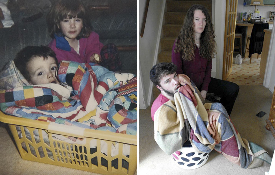 My Brother And I Recreated Our Childhood Photos For Our Parents’ 30th Anniversary My Brother And I Recreated Our Childhood Photos For Our Parents’ 30th Anniversary