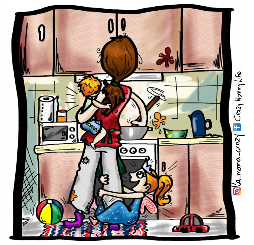 I Illustrate My Everyday Life As A Parent And This Is What Living With Two Little Ones Is Like