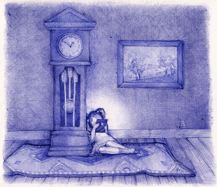 I’m Creating A Collection Of Little Vignettes With A Pen That Play With Our Relationship With Tech I’m Creating A Collection Of Little Vignettes With A Pen That Play With Our Relationship With Tech