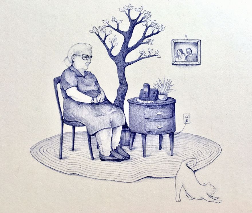 I’m Creating A Collection Of Little Vignettes With A Pen That Play With Our Relationship With Tech I’m Creating A Collection Of Little Vignettes With A Pen That Play With Our Relationship With Tech