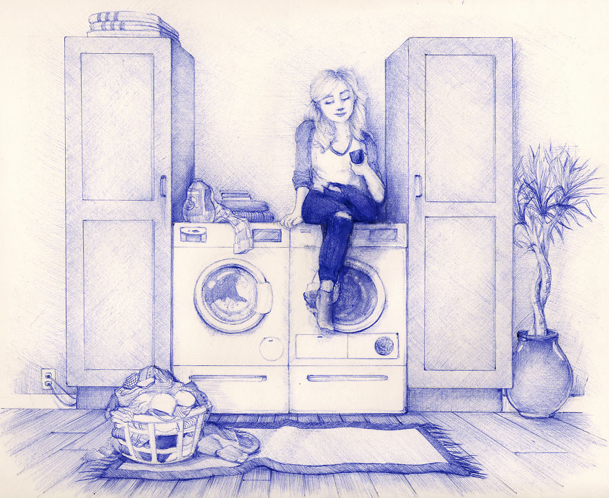 I’m Creating A Collection Of Little Vignettes With A Pen That Play With Our Relationship With Tech I’m Creating A Collection Of Little Vignettes With A Pen That Play With Our Relationship With Tech