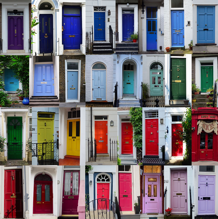 I Composed A Collage Of Colorful Doors And Houses I Composed A Collage Of Colorful Doors And Houses