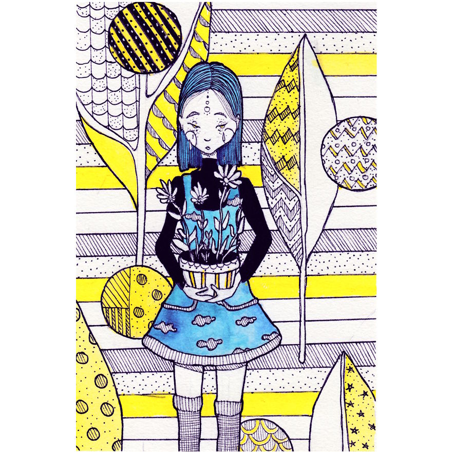 I Made Illustrations With Imaginary Characters Based On My Moods I Made Illustrations With Imaginary Characters Based On My Moods