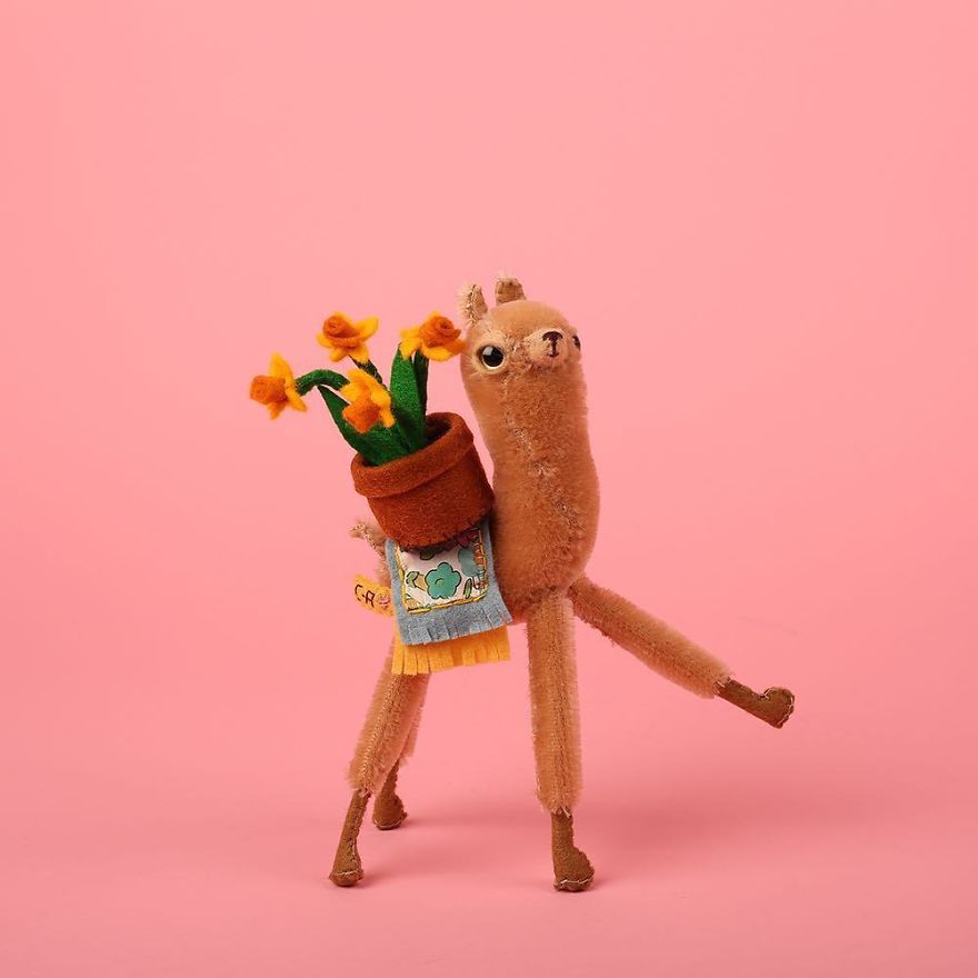 You Will Surely Want To Have A-Meet The Friendly Animals Made In Felt By The Artist Cat Rabbit You Will Surely Want To Have A-Meet The Friendly Animals Made In Felt By The Artist Cat Rabbit