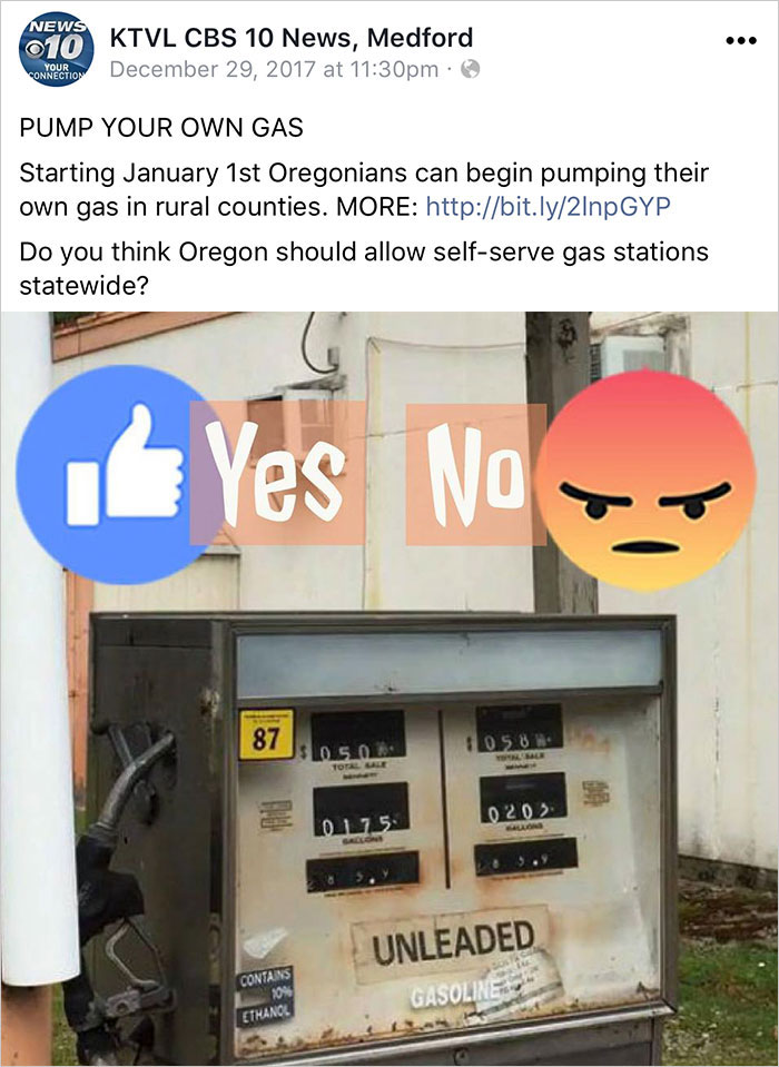 You Can Now Pump The Gas Yourself In Oregon&#8217;s Rural Places, And People&#8217;s Reactions Take Stupidity To Another Level