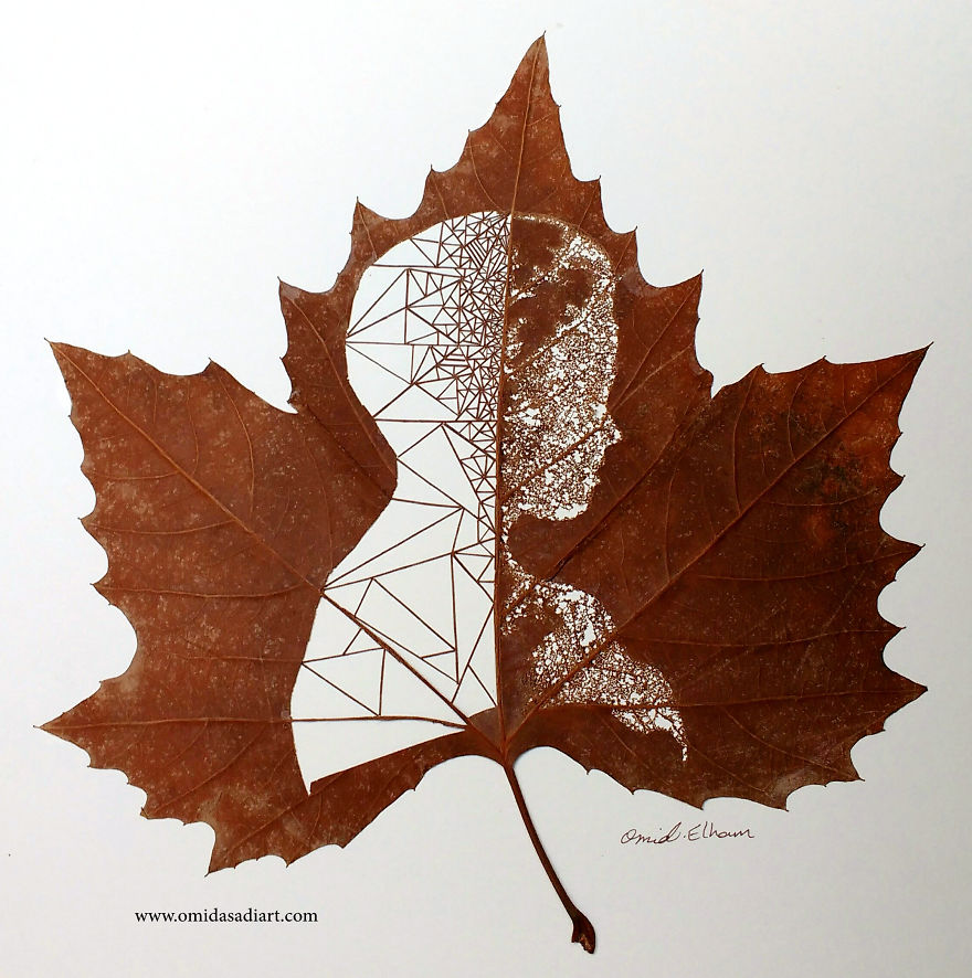 I Create Leaf Art By Carefully Cutting Intricate Scenes (New Pics)