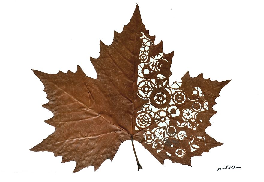 I Create Leaf Art By Carefully Cutting Intricate Scenes (New Pics)