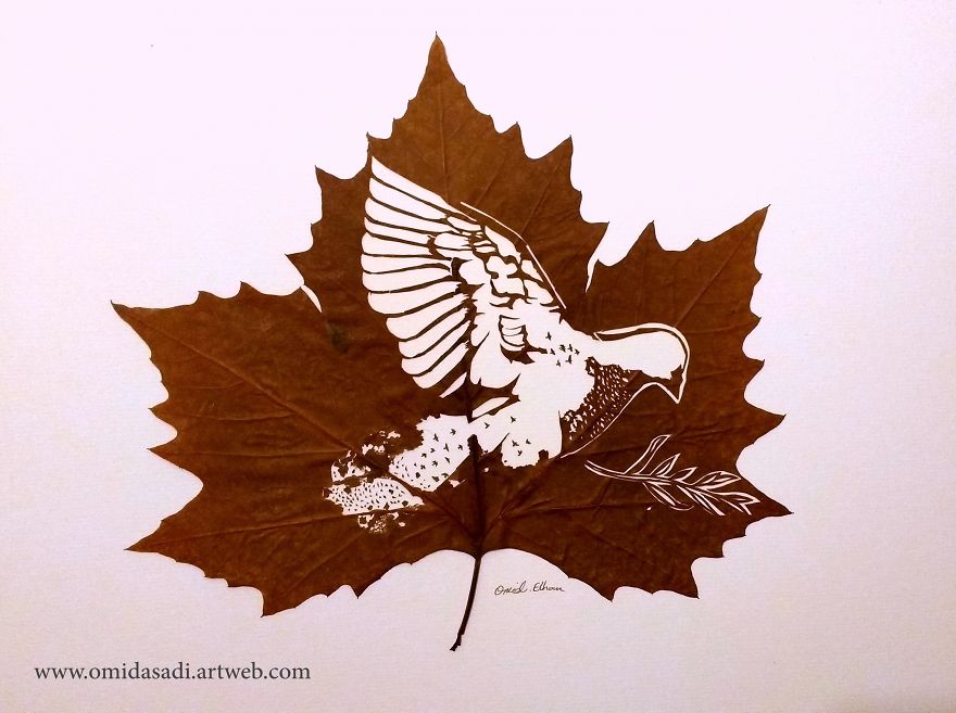 I Create Leaf Art By Carefully Cutting Intricate Scenes (New Pics) I Create Leaf Art By Carefully Cutting Intricate Scenes (New Pics)