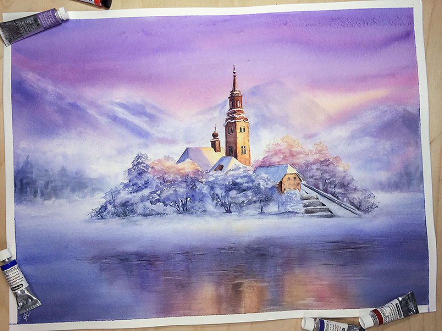 Challenge Has Been Successfully Completed! I Just Finished My Watercolor Calendar