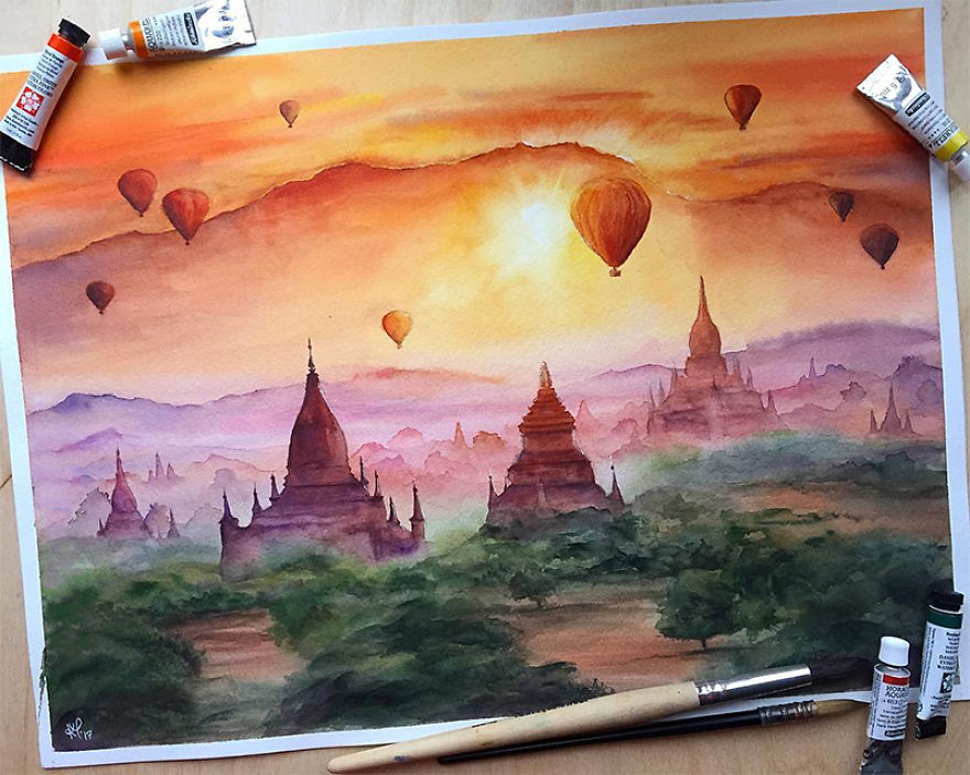 Challenge Has Been Successfully Completed! I Just Finished My Watercolor Calendar