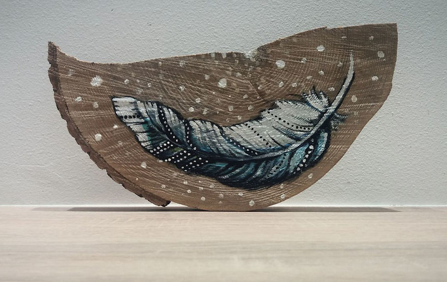 I Paint Animal Portraits On Slices Of Wood