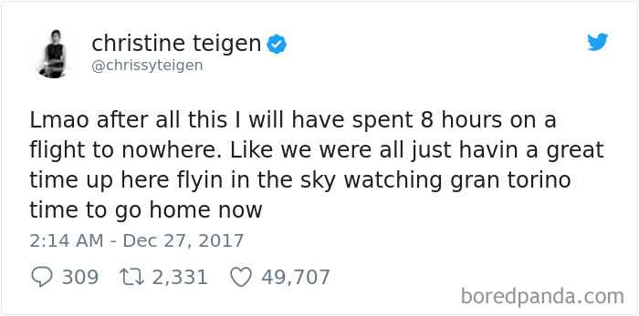 Chrissy Teigen Gets Stuck On Absolute Worst Flight Ever, Hilariously Live-Tweets Everything Chrissy Teigen Gets Stuck On Absolute Worst Flight Ever, Hilariously Live-Tweets Everything