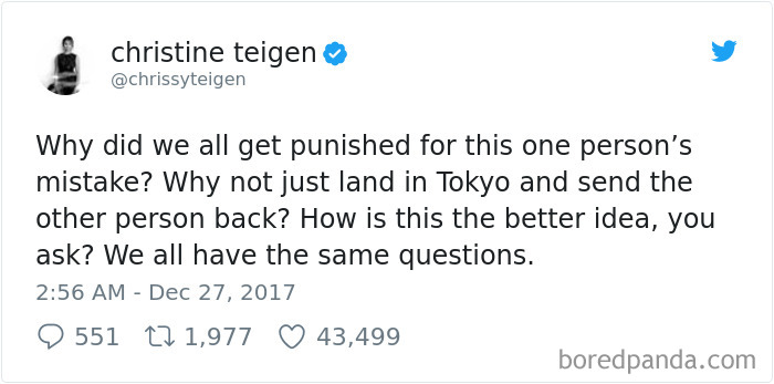 Chrissy Teigen Gets Stuck On Absolute Worst Flight Ever, Hilariously Live-Tweets Everything Chrissy Teigen Gets Stuck On Absolute Worst Flight Ever, Hilariously Live-Tweets Everything
