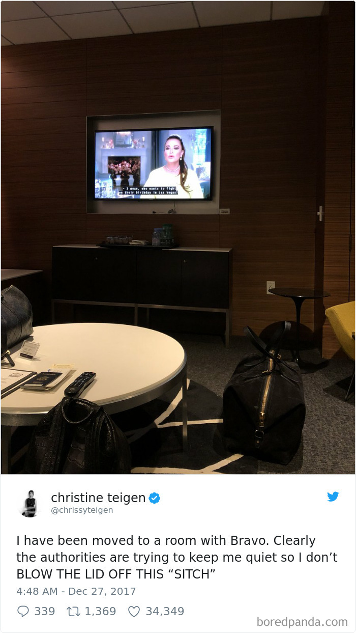 Chrissy Teigen Gets Stuck On Absolute Worst Flight Ever, Hilariously Live-Tweets Everything Chrissy Teigen Gets Stuck On Absolute Worst Flight Ever, Hilariously Live-Tweets Everything