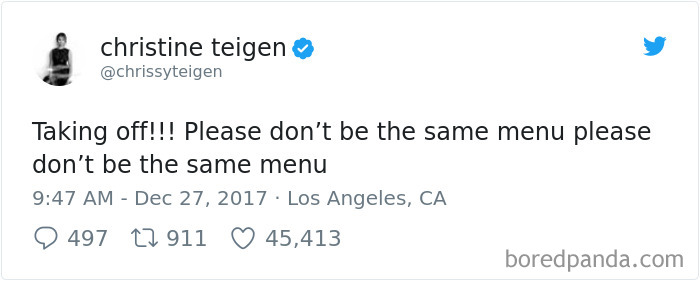 Chrissy Teigen Gets Stuck On Absolute Worst Flight Ever, Hilariously Live-Tweets Everything Chrissy Teigen Gets Stuck On Absolute Worst Flight Ever, Hilariously Live-Tweets Everything