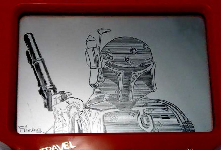 Etch-A-Sketch Artist Creates Mind-Blowing Works By Simply Turning The Dials Etch-A-Sketch Artist Creates Mind-Blowing Works By Simply Turning The Dials