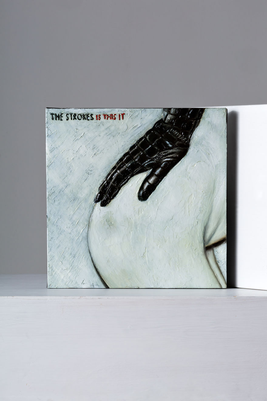 Vinylmateric: Reinterprerations Of Vinyl Covers That Have Made The History Of Rock In Materic Art Style