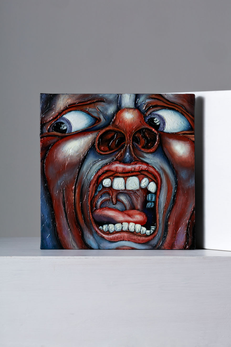 Vinylmateric: Reinterprerations Of Vinyl Covers That Have Made The History Of Rock In Materic Art Style