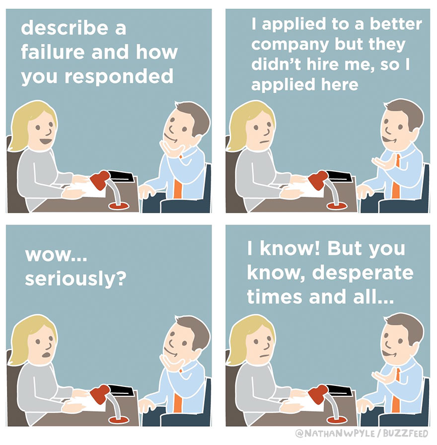 10 Hilarious Comics Show What Not To Say During Job Interviews