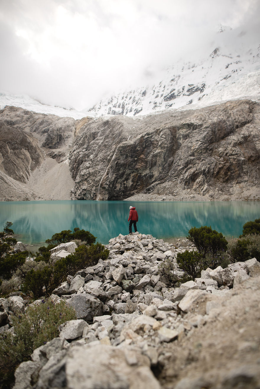 We Spent The Night At A Glacier Lake In Peru At 4600 Meters