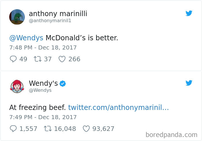 32 Hilarious Twitter Roasts By Wendy’s That Will Make You Think Twice Before Posting 32 Hilarious Twitter Roasts By Wendy’s That Will Make You Think Twice Before Posting