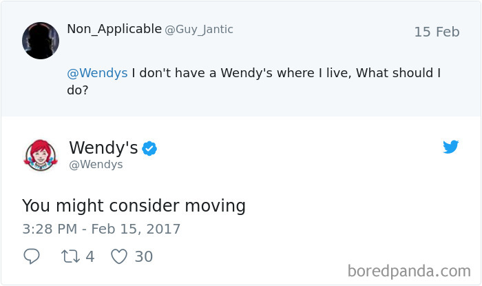 32 Hilarious Twitter Roasts By Wendy’s That Will Make You Think Twice Before Posting 32 Hilarious Twitter Roasts By Wendy’s That Will Make You Think Twice Before Posting