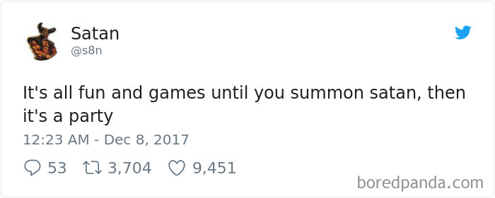 Turns Out Satan Has A Twitter Account, And It’s Hilarious As Hell Turns Out Satan Has A Twitter Account, And It’s Hilarious As Hell