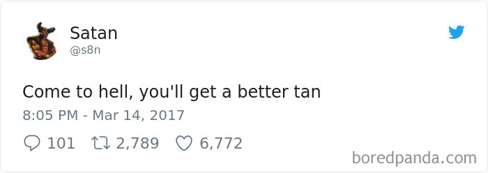 Turns Out Satan Has A Twitter Account, And It’s Hilarious As Hell Turns Out Satan Has A Twitter Account, And It’s Hilarious As Hell