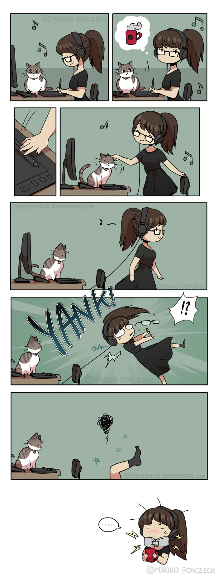 Artist Illustrates Everyday Life With Her Boyfriend And Cat In 56 Adorable Illustrations