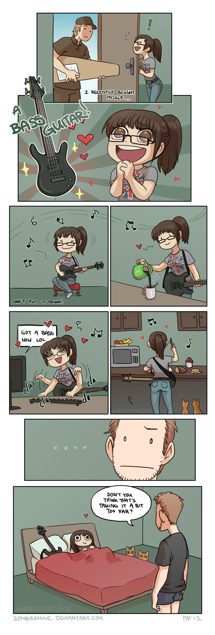 Artist Illustrates Everyday Life With Her Boyfriend And Cat In 56 Adorable Illustrations