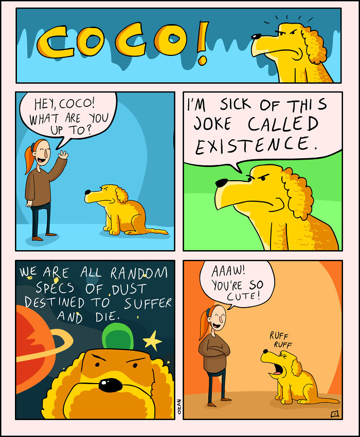 17 Hilariously Pessimistic Comics About Coco The Jolly Dog That Every Pessimist Will Relate To 17 Hilariously Pessimistic Comics About Coco The Jolly Dog That Every Pessimist Will Relate To
