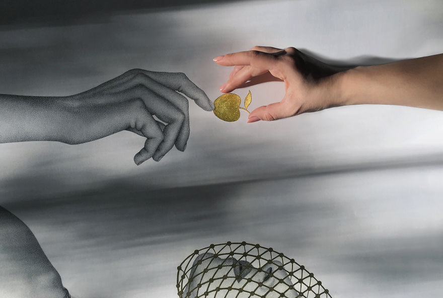 Life Size Stippling Of “Eden’s Apple” Life Size Stippling Of “Eden’s Apple”