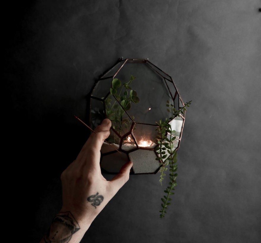 We Create Stained Glass Terrariums For Plants