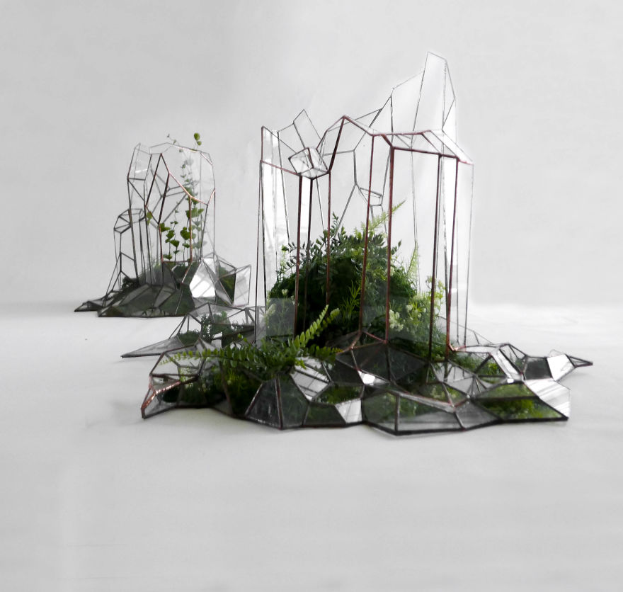 We Create Stained Glass Terrariums For Plants