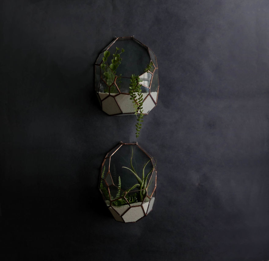 We Create Stained Glass Terrariums For Plants