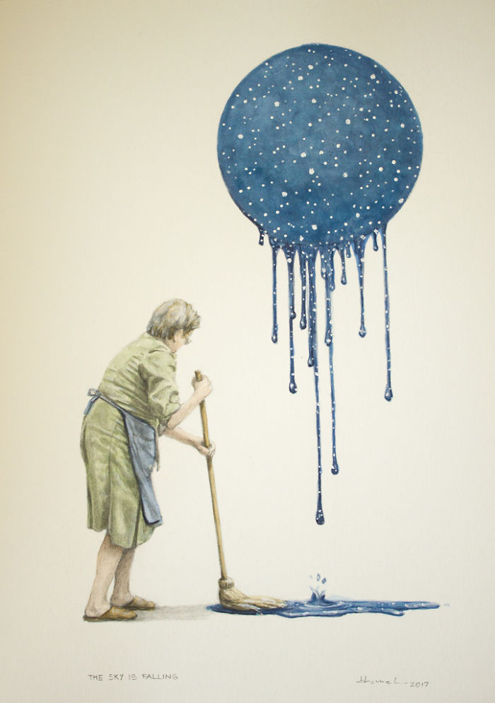 Artist Illustrates Human Behavior Jumping Across Different Mediums Artist Illustrates Human Behavior Jumping Across Different Mediums