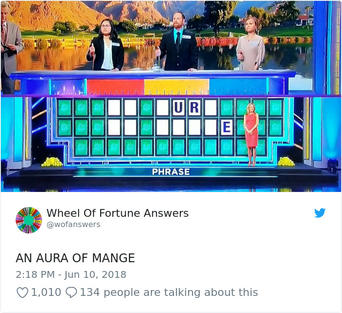 Someone Is Tweeting Hilariously Wrong “Wheel Of Fortune” Answers, And We Can’t Get Enough Someone Is Tweeting Hilariously Wrong “Wheel Of Fortune” Answers, And We Can’t Get Enough