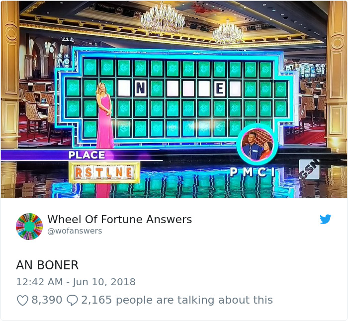 Someone Is Tweeting Hilariously Wrong “Wheel Of Fortune” Answers, And We Can’t Get Enough Someone Is Tweeting Hilariously Wrong “Wheel Of Fortune” Answers, And We Can’t Get Enough