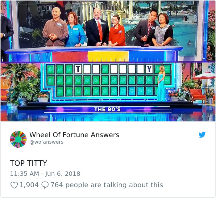 Someone Is Tweeting Hilariously Wrong “Wheel Of Fortune” Answers, And We Can’t Get Enough Someone Is Tweeting Hilariously Wrong “Wheel Of Fortune” Answers, And We Can’t Get Enough