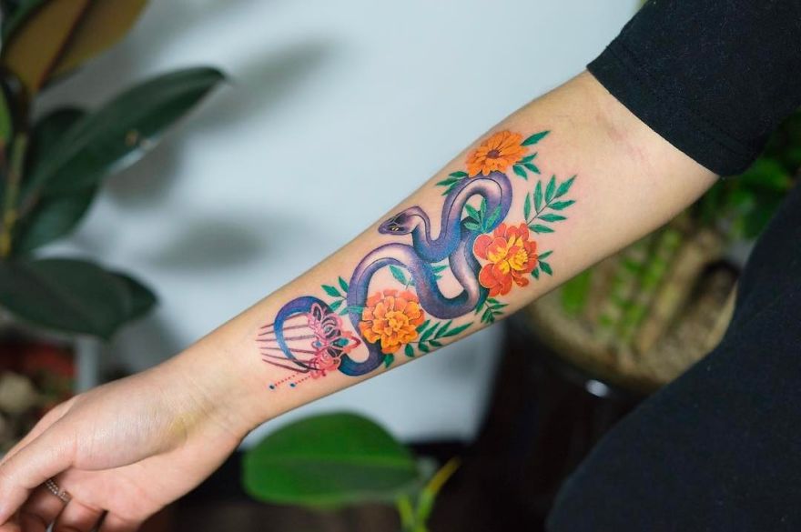 Korean Artist Tattoos Snakes Like No Other Korean Artist Tattoos Snakes Like No Other