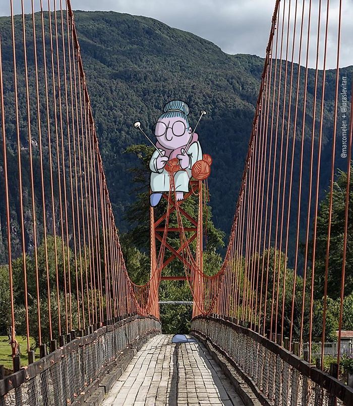 Artist “Invades” Strangers’ Photos On Instagram By Adding His Hilarious Illustrations Artist “Invades” Strangers’ Photos On Instagram By Adding His Hilarious Illustrations