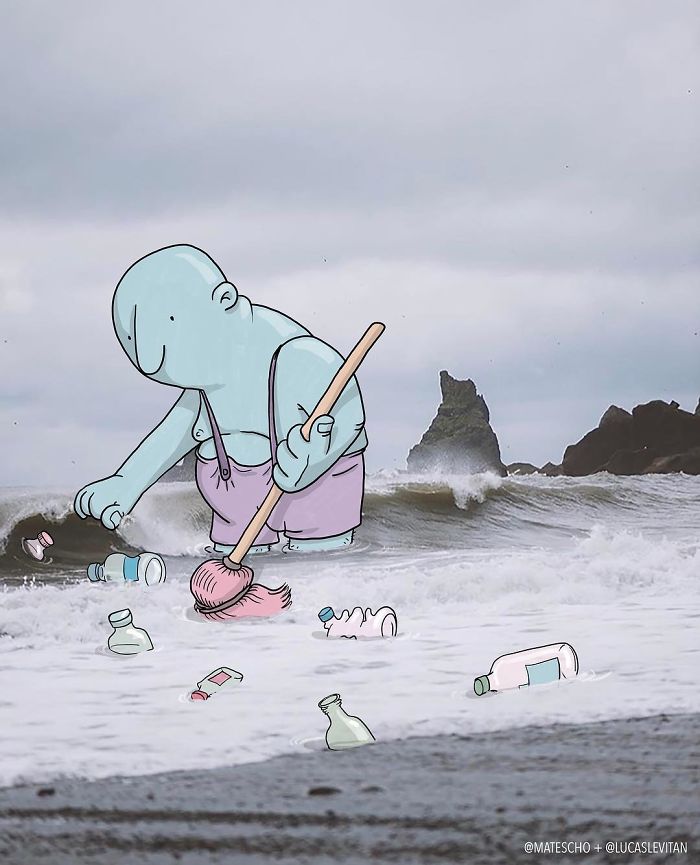 Artist “Invades” Strangers’ Photos On Instagram By Adding His Hilarious Illustrations Artist “Invades” Strangers’ Photos On Instagram By Adding His Hilarious Illustrations