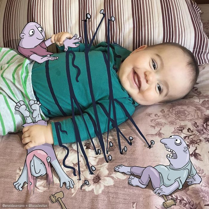 Artist “Invades” Strangers’ Photos On Instagram By Adding His Hilarious Illustrations Artist “Invades” Strangers’ Photos On Instagram By Adding His Hilarious Illustrations