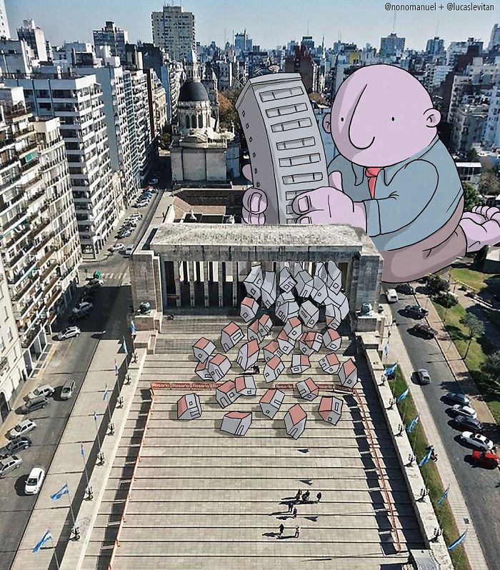 Artist “Invades” Strangers’ Photos On Instagram By Adding His Hilarious Illustrations Artist “Invades” Strangers’ Photos On Instagram By Adding His Hilarious Illustrations