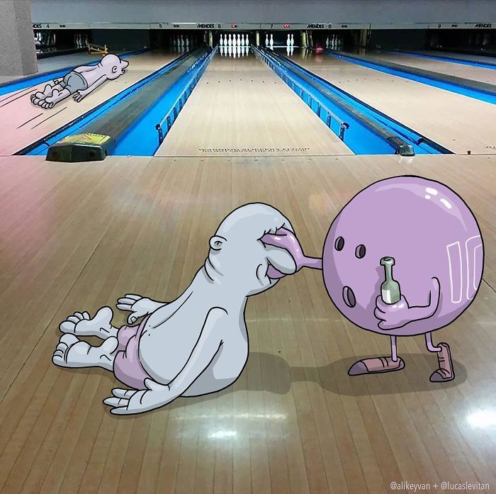 Artist “Invades” Strangers’ Photos On Instagram By Adding His Hilarious Illustrations Artist “Invades” Strangers’ Photos On Instagram By Adding His Hilarious Illustrations