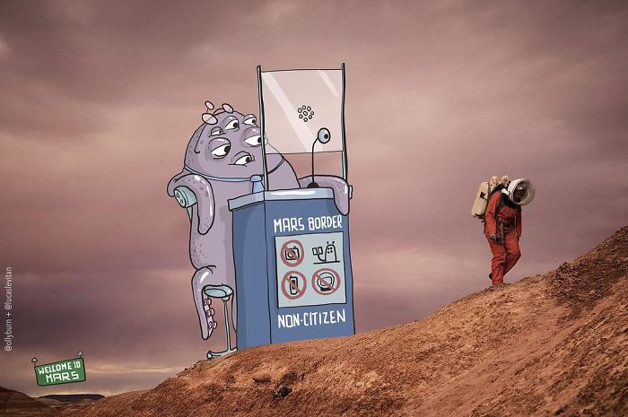 Artist “Invades” Strangers’ Photos On Instagram By Adding His Hilarious Illustrations Artist “Invades” Strangers’ Photos On Instagram By Adding His Hilarious Illustrations