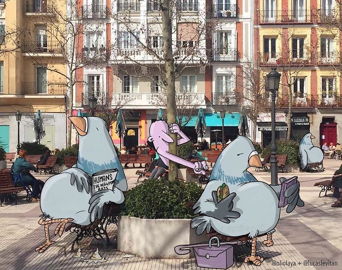 Artist “Invades” Strangers’ Photos On Instagram By Adding His Hilarious Illustrations Artist “Invades” Strangers’ Photos On Instagram By Adding His Hilarious Illustrations