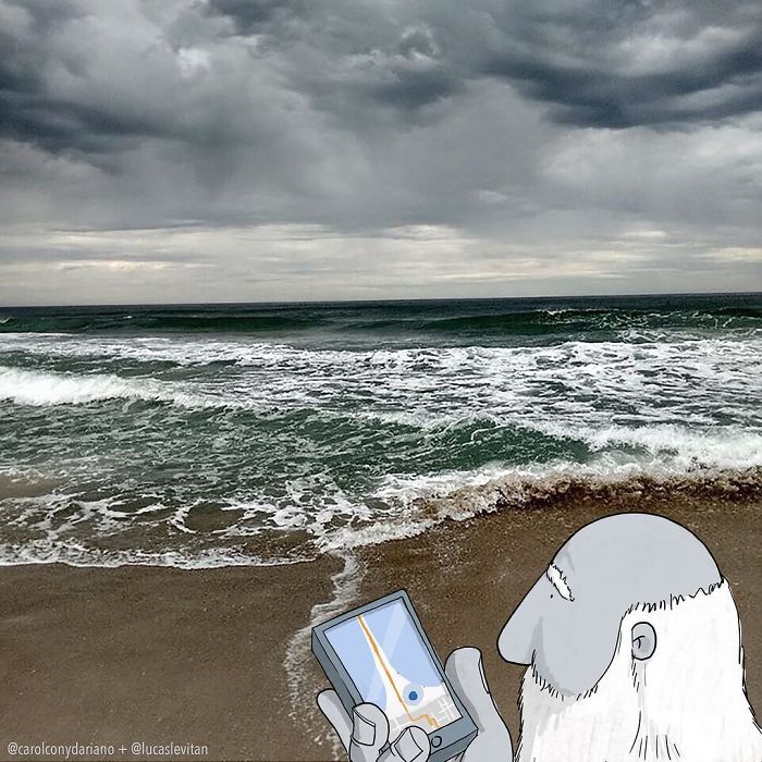 Artist “Invades” Strangers’ Photos On Instagram By Adding His Hilarious Illustrations Artist “Invades” Strangers’ Photos On Instagram By Adding His Hilarious Illustrations